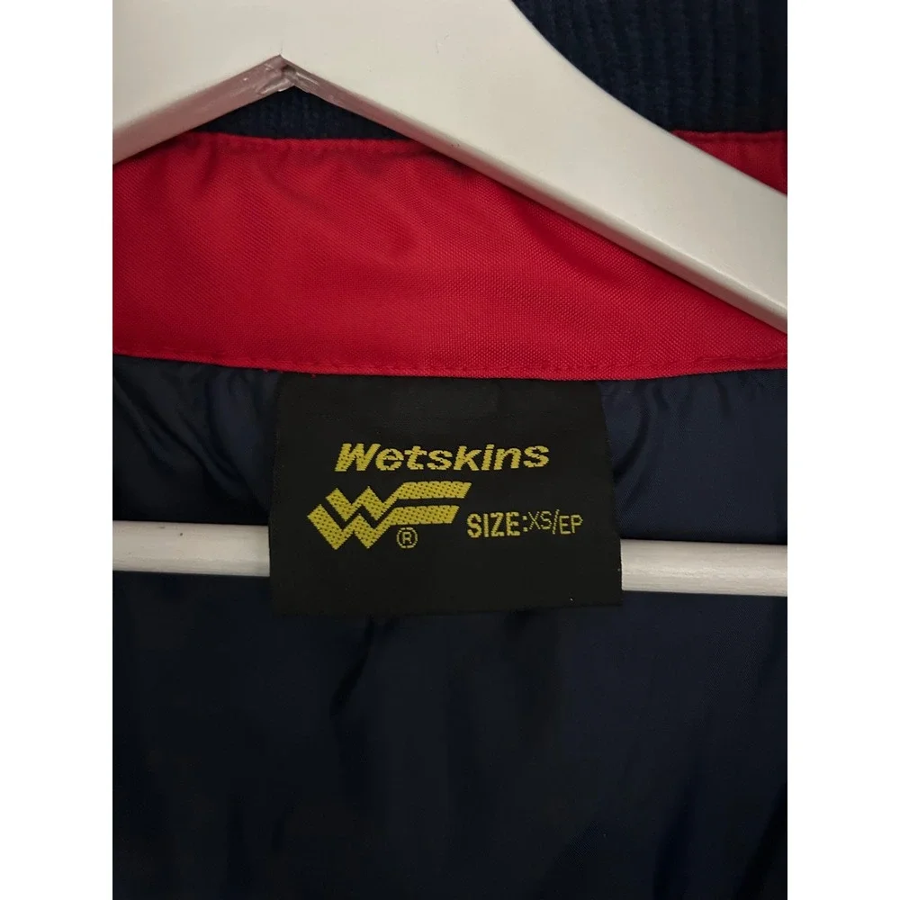 Vintage Wetskins Weatherproof Windbreaker Men Red Black Hooded Jacket XS Outdoor